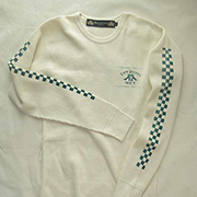 【Cafe Racer's MET】L/S Thermal（Back Print）Natural×British Green